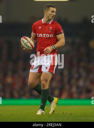 Cardiff, Wales, Großbritannien. 12.. November 2022; Fürstentum Stadium, Cardiff, Wales: Herbst Series international Rugby Wales versus Argentinien; George North of Wales Credit: Action Plus Sports Images/Alamy Live News Stockfoto