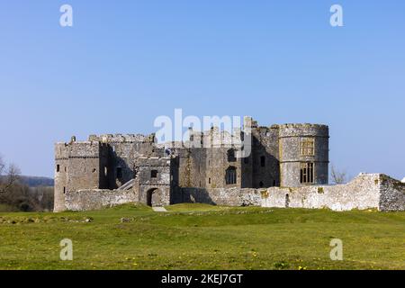 Carew Castle, Pembrokeshire, Wales, Großbritannien Stockfoto