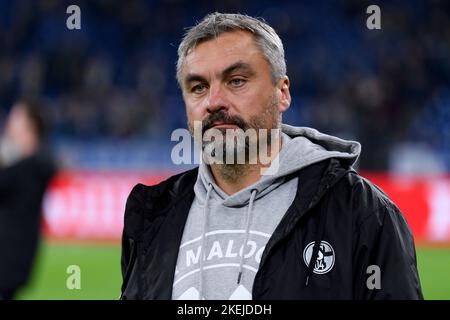 Trainer Thomas REIS (GE), Fußball 1. Bundesliga, 15. Spieltag, FC Schalke 04 (GE) - FC Bayern München (M) 0: 2 am 12.. November 2022 in Gelsenkirchen/Deutschland. Stockfoto