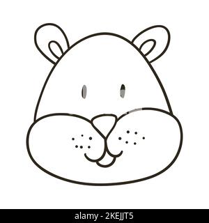Abbildung in handgezeichneter Form. Malzeichnungen für Ihren Entwurf. Symbol, Stift, Aufkleber, Schild. Hamster Stock Vektor