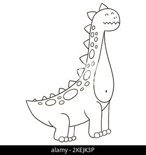 Dinosaurier der Jurassic Periode. Abbildung in handgezeichneter Form. Malzeichnungen für Ihren Entwurf. Symbol, Aufkleber, Schild. Dinosaurier Stock Vektor