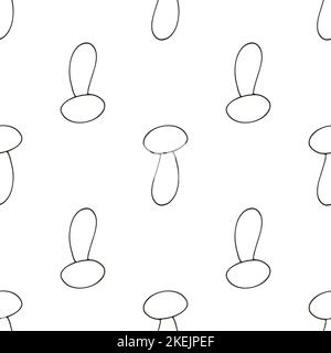 Abbildung im Handzeichnen-Stil. Honigpilze.Nahtloses Muster für Küche, Restaurant Stock Vektor