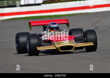 Adrian Newey, Lotus-Cosworth 49, Graham Hill Feier, ein viel gefeierter und charismatischer Formel-1-Weltmeister, gewann seinen ersten Titel F1, 60, ja Stockfoto