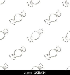 Farbmuster mit Süßigkeiten. Süßigkeiten. Runde Lutscher mit nahtlosem Muster. Druck für Stoffdesign, Textil, Stoff, Tapete, Geschenkpapier Stock Vektor