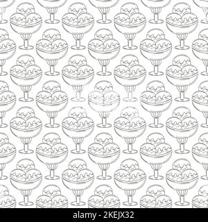 Färbung Eis nahtlose Muster. Drucken für Stoffdesign. Sommerferien mit Eiszapfen, Eiszapfen Stock Vektor