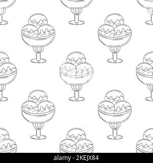 Färbung Eis nahtlose Muster. Druck für Stoffdesign, Textil, Stoff, Tapete, Verpackung. Sommerferien mit Eiszapfen, Eiszapfen und Stock Vektor