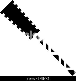 japanische Handsäge Glyphen Symbol Vektor-Illustration Stock Vektor