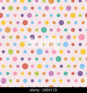 Bunte Polka Punkte Rapportmuster Hintergrunddesign Stock Vektor