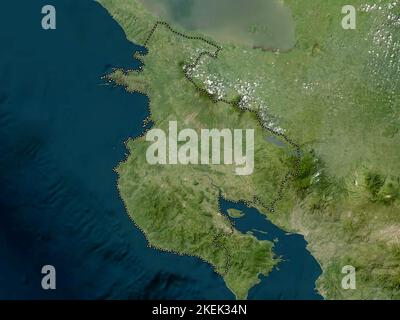 Guanacaste, Provinz Costa Rica. Satellitenkarte mit niedriger Auflösung Stockfoto