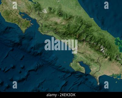 Puntarenas, Provinz Costa Rica. Hochauflösende Satellitenkarte Stockfoto
