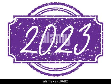 Einfacher Vintage-Stempel mit der Nummer 2023. Stock Vektor