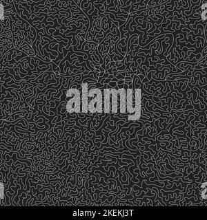 Handgezeichnete organische komplexe Linienkunst mit abstrakten Formen, Vektor-Nahtloses Muster. Stock Vektor