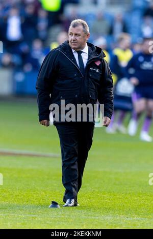 Edinburgh, Schottland, Großbritannien. 13.. November 2022; Murrayfield Stadium, Edinburgh, Schottland: Autumn Series international Rugby Scotland versus Neuseeland; Ian Foster-Cheftrainer von Neuseeland Credit: Action Plus Sports Images/Alamy Live News Stockfoto