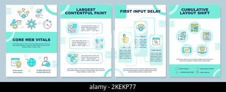 Vorlage für die zentrale Web-Vitalparameter-Broschüre Stock Vektor