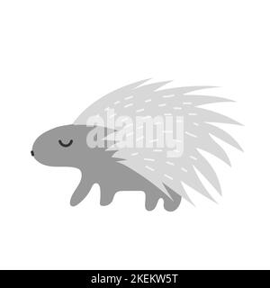 Porcupine afrikanischen Tiervektor. Safari Tier Illustration auf weißem Hintergrund Stock Vektor