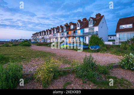 Wavercrest; eine erstklassige Strandparade am Strand in Whitstable, Kent Stockfoto