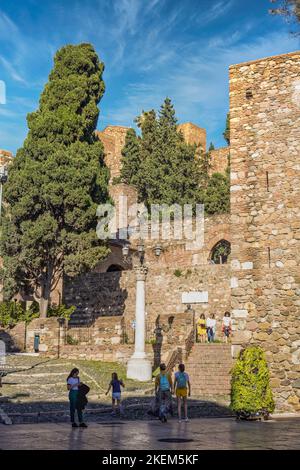 Eingang zur Alcazaba, maurische Befestigungen, Malaga, Costa del Sol, Provinz Malaga, Andalusien, Südspanien. Stockfoto