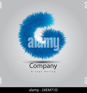 G Letter Logo Design Illustrator | Buchstabe Logo Vektor kostenlos herunterladen Stock Vektor