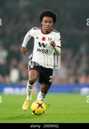 Fulham's Willian während des Premier League-Spiels im Craven Cottage, London. Bilddatum: Sonntag, 13. November 2022. Stockfoto