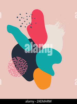Abstraktes modernes nahtloses Muster. Eine moderne Illustration im Patchwork-Stil. Stock Vektor