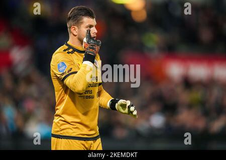 Rotterdam - sbv Excelsior-Torwart Stijn van Gassel während des Spiels zwischen Feyenoord und Excelsior im Stadion Feijenoord De Kuip am 13. November 2022 in Rotterdam, Niederlande. (Box zu Box Pictures/Tom Bode) Stockfoto