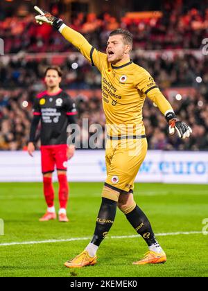 Rotterdam - sbv Excelsior-Torwart Stijn van Gassel während des Spiels zwischen Feyenoord und Excelsior im Stadion Feijenoord De Kuip am 13. November 2022 in Rotterdam, Niederlande. (Box-to-Box-Bilder/Yannick Verhoeven) Stockfoto