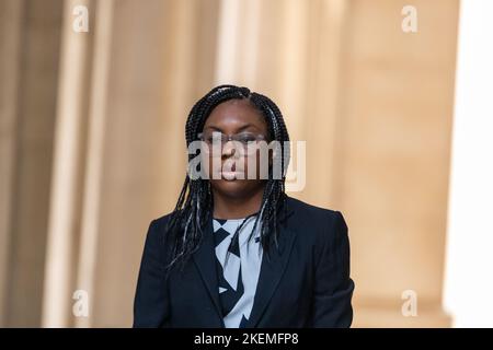 Kemi Badenoch, der internationale Handelssekretär, kommt zu einer Kabinettssitzung in der Downing Street. Stockfoto