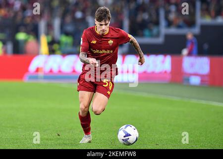 Rom, Italien. 13.. November 2022. Nicola Zalewski von AS Romadio in der Serie Ein Spiel zwischen AS Roma und FC Turin im Stadio Olimpico am 13. November 2022 in Rom, Italien. Kredit: Unabhängige Fotoagentur/Alamy Live Nachrichten Stockfoto