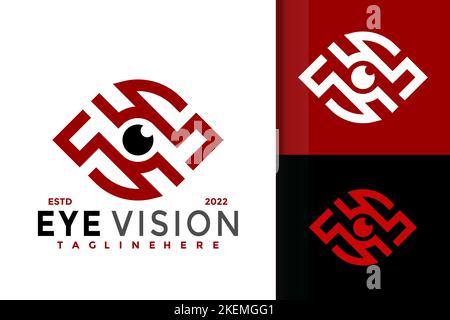 Ein abstraktes Augenvisionslogo Stock Vektor