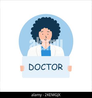 Arzt moderne Illustration. Krankenhauspersonal Stock Vektor