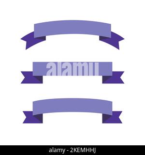 Set mit blauen Bändern. Banner mit Vektorgrafik-Bändern. Stock Vektor