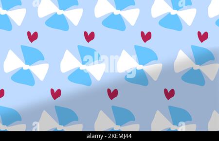 Eine Illustration weißer Blumen, isoliert auf hellblauem Hintergrund Stock Vektor
