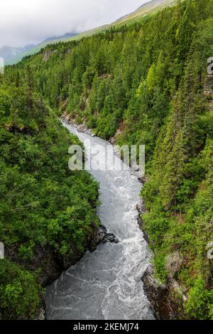 Tsina River; Chugach Mountains; Richardson Highway; nördlich von Thompson Pass; Alaska; USA Stockfoto