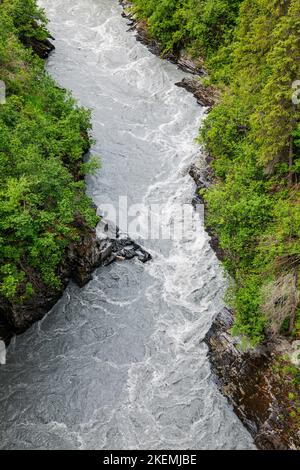Tsina River; Chugach Mountains; Richardson Highway; nördlich von Thompson Pass; Alaska; USA Stockfoto