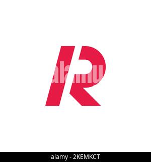 Einfacher Vektor mit IR-Logo für geometrische Schichten Stock Vektor