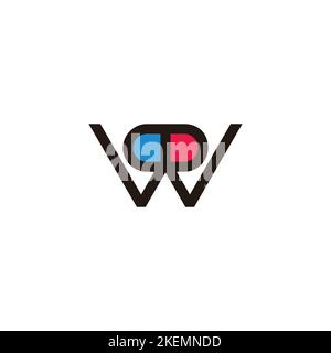 Buchstabe w medizinische Pille Medizin bunte Logo Vektor Stock Vektor