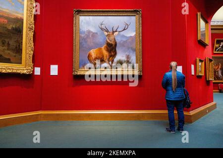 The Monarch of the Glen, 1851, Gemälde von Sir Edwin Landseer in der Scottish National Gallery, Edinburgh, Schottland, Großbritannien. Stockfoto
