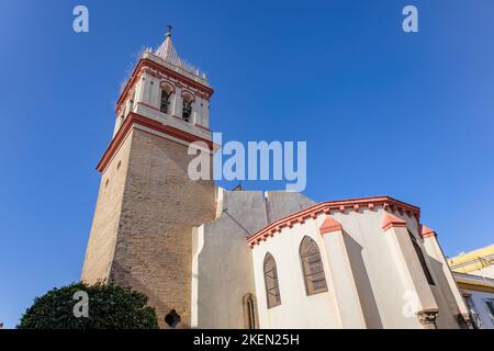 Fassade der Kirche San Gil, in Sevilla, Andalusien, Spanien Stockfoto