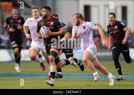 Andy Christie #6 von Saracens während des Spiels der Gallagher Premiership Saracens gegen Northampton Saints im StoneX Stadium, London, Großbritannien, 13.. November 2022 (Foto von Richard Washbrooke/News Images) Stockfoto