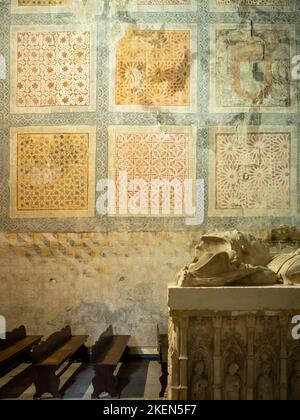 Geometrische Muster der Glory Chapel, Braga Cathedral Stockfoto