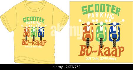 Roller-Parkplatz T-Shirt Grafik-Design Vektor-Illustration digitaler Datei Siebdruck, Kinderkleidung, Kindermode, Vektor, Vektorkunst, Grafik-T-Shirts, Greif Stock Vektor