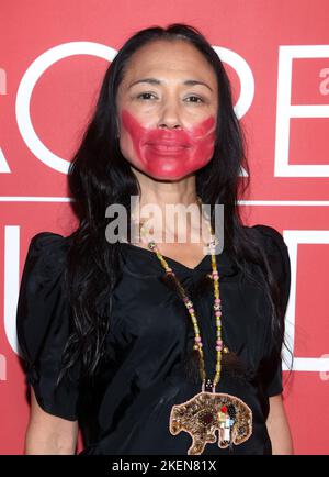 12. November 2022 - Beverly Hills, Kalifornien - Irene Bedard. Weltpremiere Von Shout! Studios „auf dem heiligen Boden“ im Fine Arts Theatre. Stockfoto