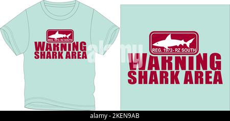 Dieser Haibereich T-Shirt Grafik Design Vektor Illustration digitale Filetees, Grafik T-Shirt, T-Shirt Siebdruck, Kinderkleidung, Kindermode, Vektor, Stock Vektor