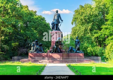 Das Bismarck-Denkmal, die berühmte Berliner Statue Stockfoto