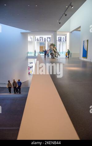 Anlässlich des 20. Jahrestages der Pinakothek der Moderne haben sich die Kuratoren der Sammlung Moderne Kunst mit Köpfen zusammengeschlossen und die Sammlung wieder aufgehängt. Stockfoto