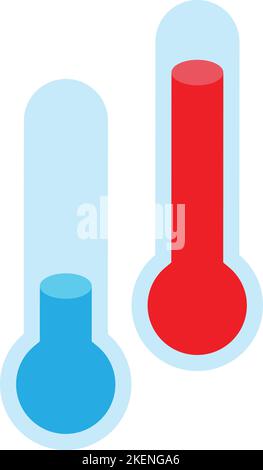 Darstellung des Thermometers im isometrischen Stil von 3D, isoliert auf dem Hintergrund Stock Vektor