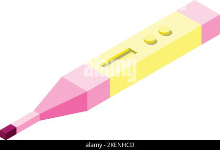 Thermometer für Krankenhausdarstellung im isometrischen 3D-Stil, isoliert auf dem Hintergrund Stock Vektor