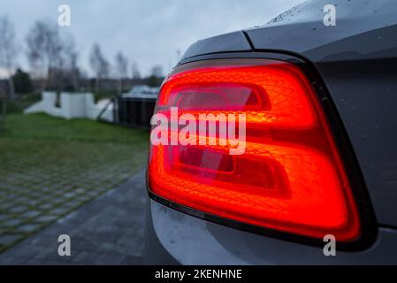 Dritte Generation Flying Spur Bentley Nahaufnahme der privaten Villa. Stockfoto