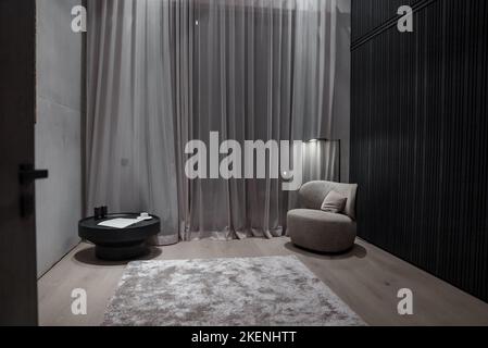 Moderne Innenarchitektur für Zuhause, Büro, Innenausstattungen, Polstermöbel Stockfoto