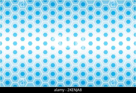 Abstrakter technologischer hexagonaler blauer und weißer Hintergrund Stockfoto